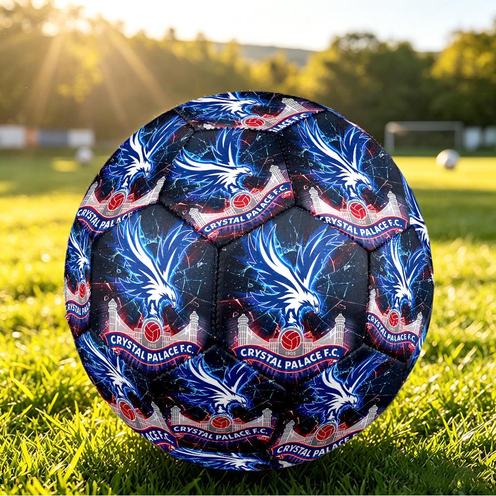 Crystal Palace FootballPrinted Size 5 Soccer Botball, Anti Slip Adult Match Football Souvenir for Football Fans