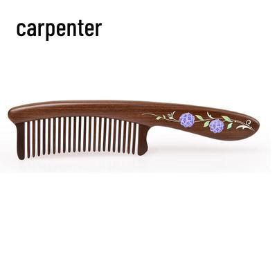 Braune Mujiang Yuxiu Eingelegte Zahn Holz Kamm