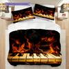 1PC Music, guitar Theme Bedding Quilt Set Quilt Cover Pillowcase Home Decoration Birthday Gift (1 * duvet cover + 2 * pillowcase, without core)