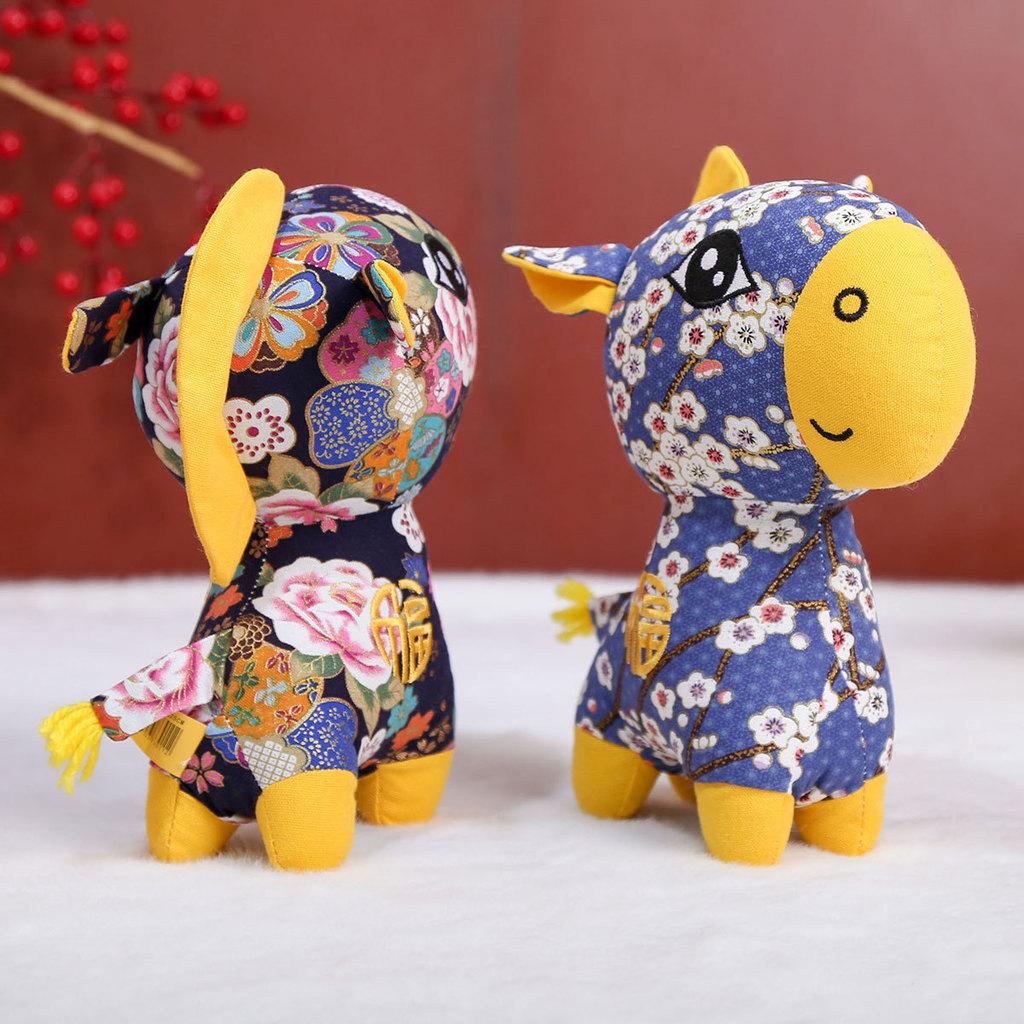 Style Embroidered Horse Plush Toy With Pp Cotton Filling For Lunar New Year Gift