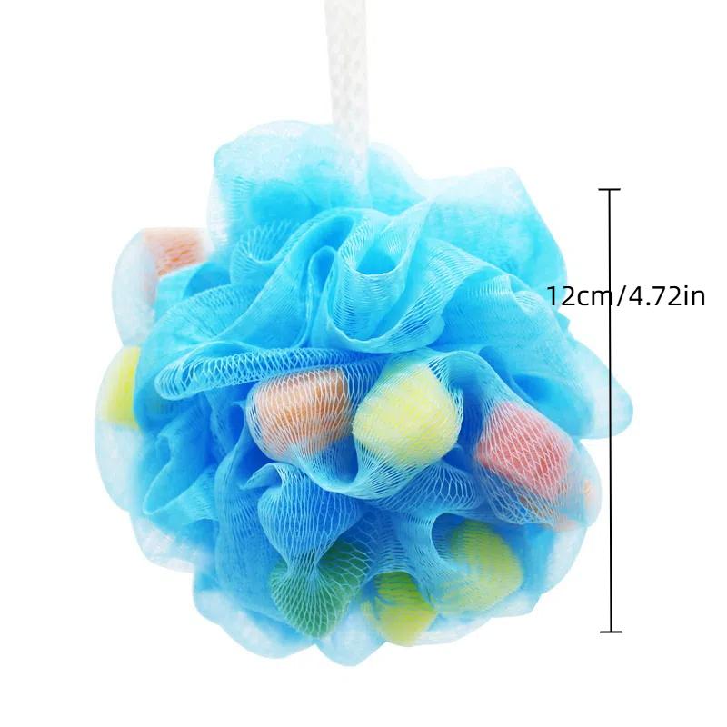 Soft Bath Scrub Bath Ball Body Clean Bath Puff Bathroom Supplies Flower Shape Scrubbing Bubble Shower Mesh Sponge Back Brush