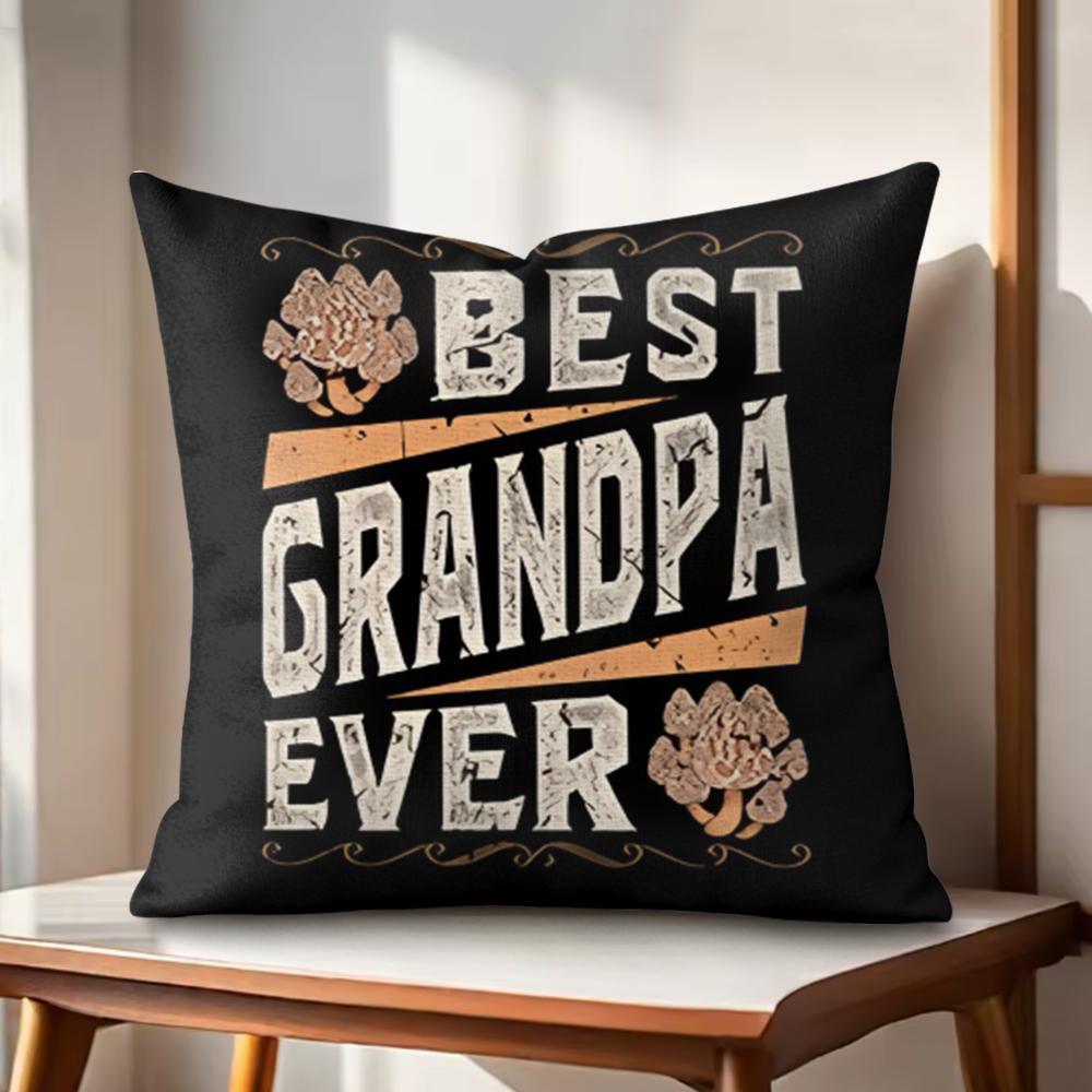 Best Grandparents Ever Cushion Cover Natural Linen Organic Fabric DoubleSided Printing Couch Pillow Covers Home Decor