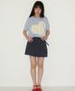 RONRON Big Heart Short Sleeve Knit Soft Blue