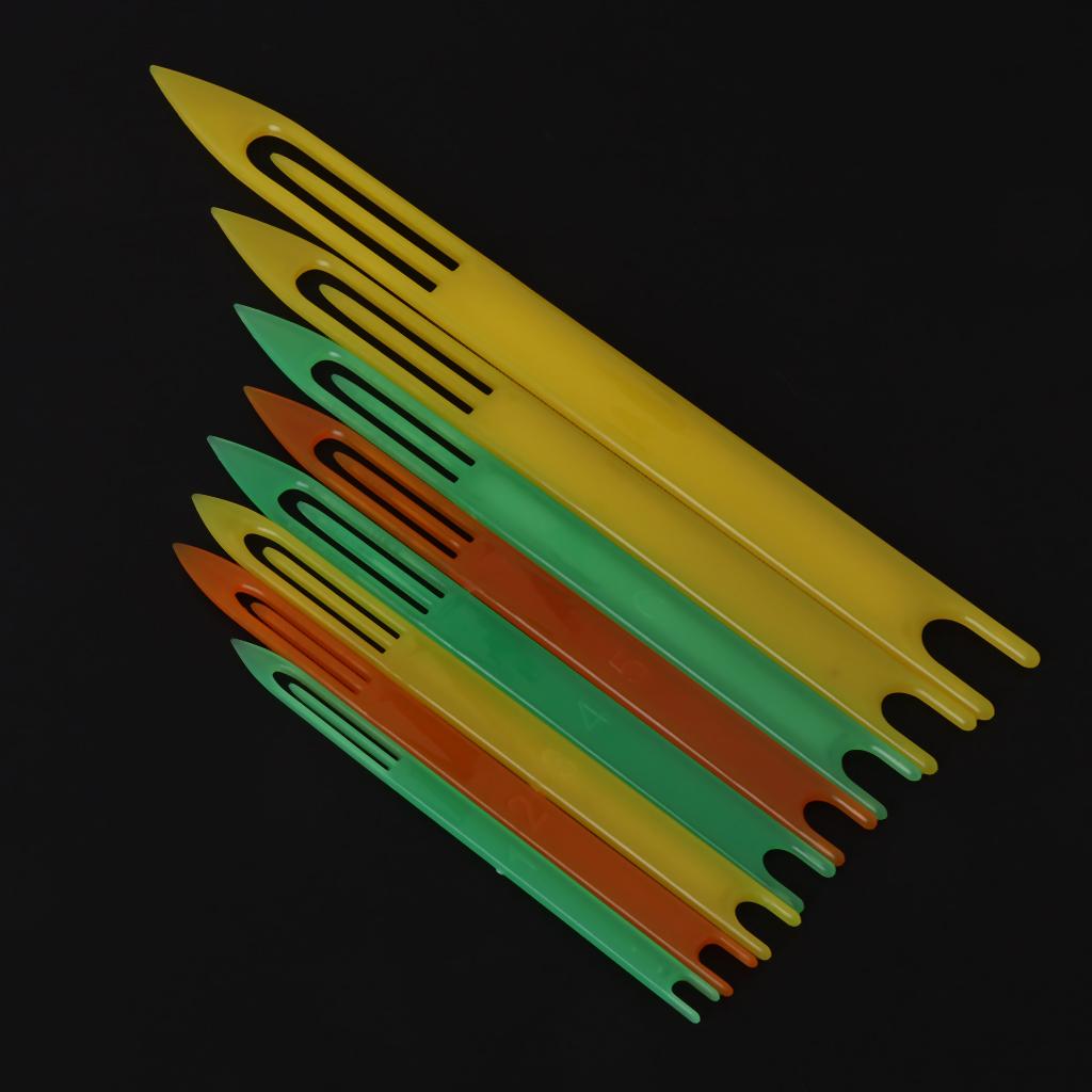 8 Pcs Fishing Net Repair Kit Fishing Netting Needle Shuttles Plastic Cast Net Mending Needle Hand Woven Mending Tool