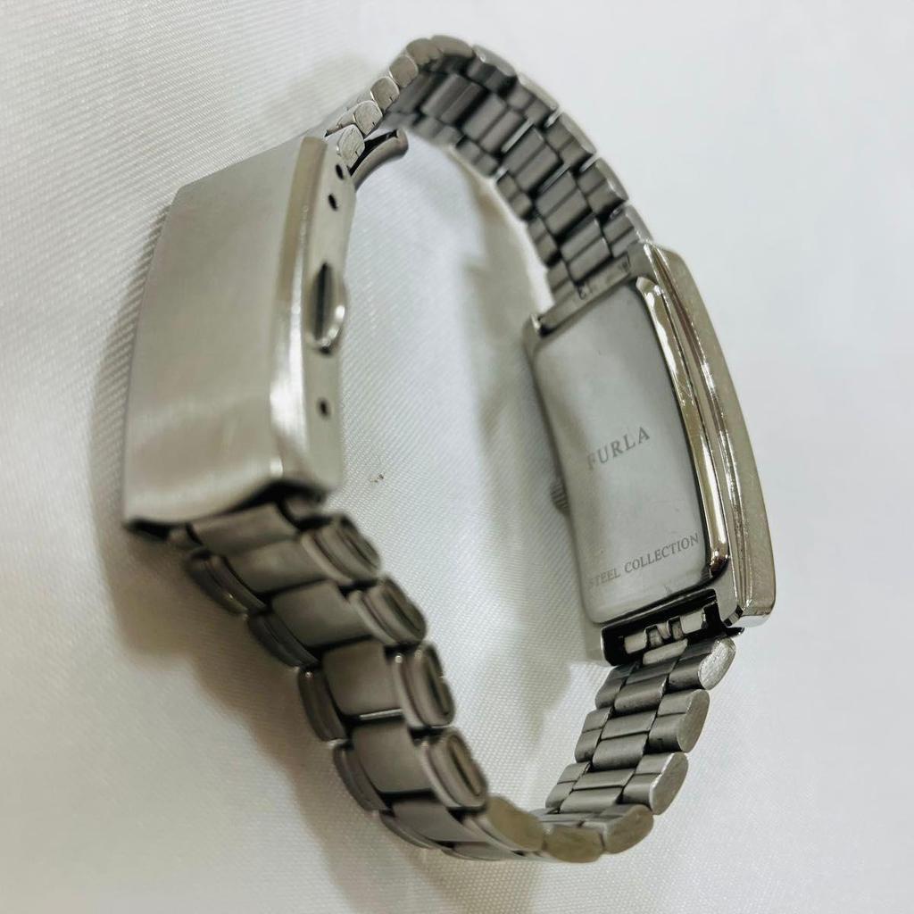 Used FURLA Women's Watch Square Silver Dial Quartz