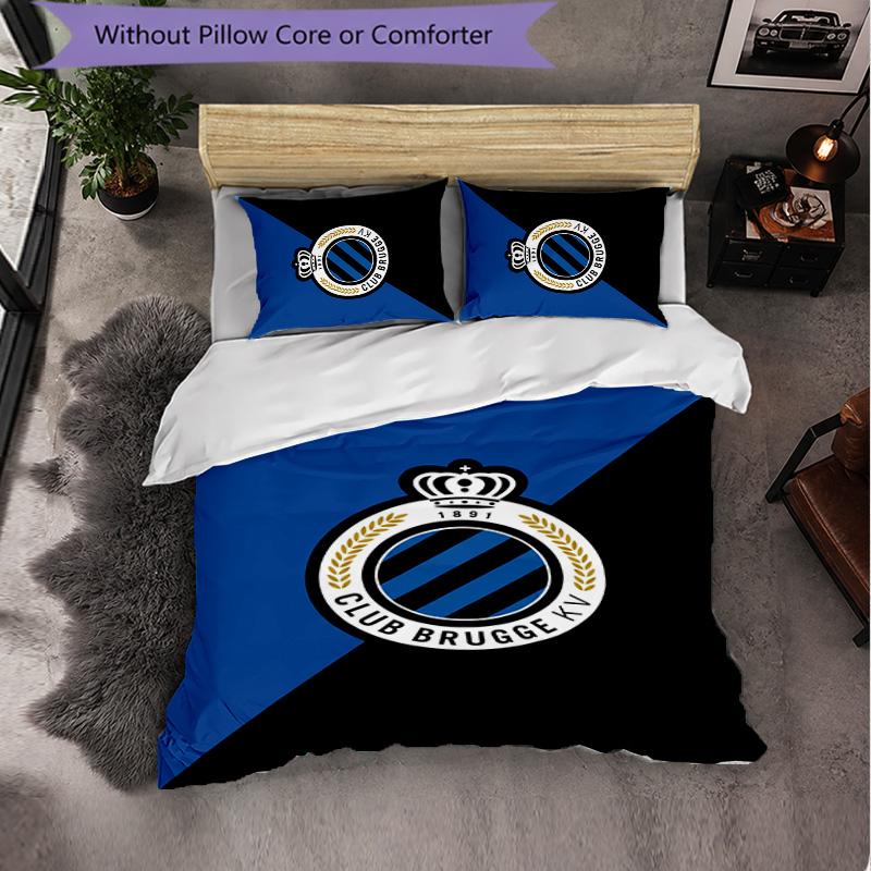 Club Brugge FC Themed Bedding 3Pcs Duvet Cover Set Decorative Bed Linen For Teen Room Home Decoration