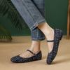 Women Ballet Shoes Buckle Soft Sole Single Shoes 2026 Elegant Ladies Fashion Designer Square Toe Mary Jane Flats Shoes Size 44