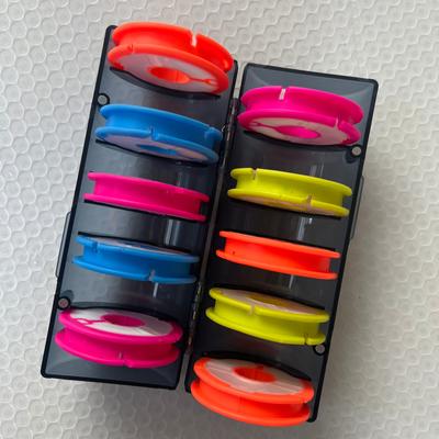 Silicone Fishing Main Line Case Rainbow Colour Double Winding Plate Durable Fishing Line Case Fishing Tools