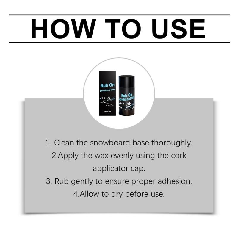 30g Portable Rub on Ski Snowboard Wax Rub On Quick Wax for Outdoors Portable Crosses Country Wax for Most Temperature