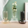 High-End Glass Tabletop Vase - Elegant Decorative Ornament for Fresh Flowers