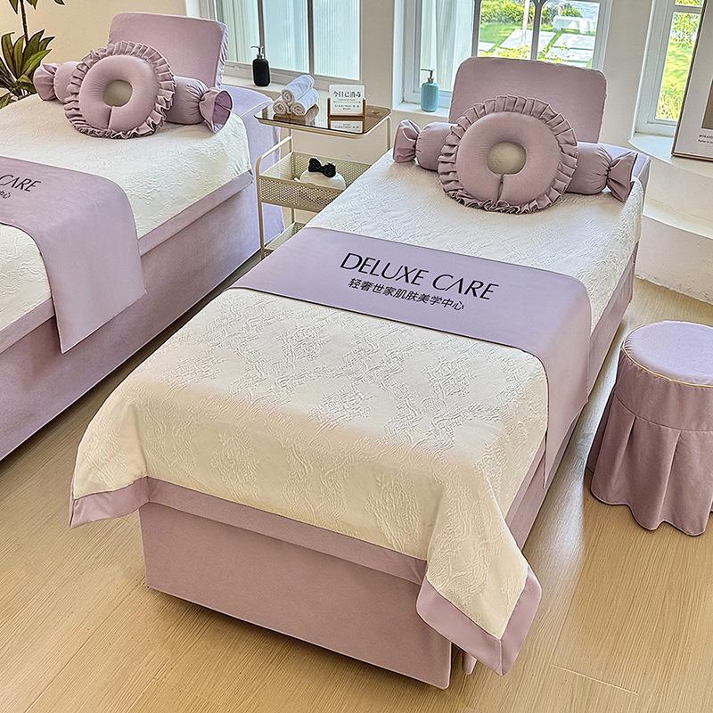 Luxuriöses Ganzjahres-Schönheitsbett-Abdeckungsset für Salons & Therapie