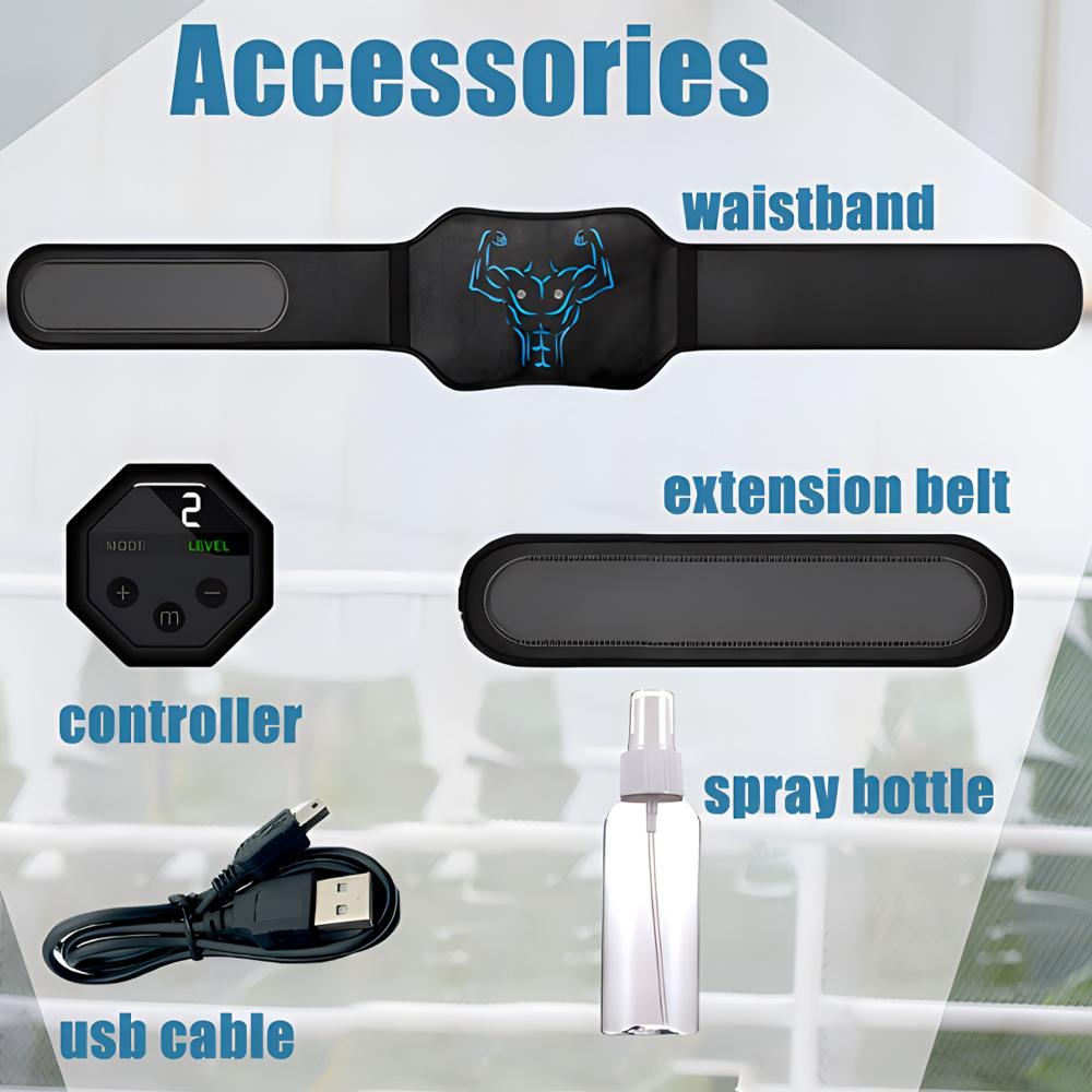 

EMS Abdominal Toning Belt Electric Muscle Stimulation Muscle Toner Home Fitness Massager Waist Trainer Body Slimming Shaping