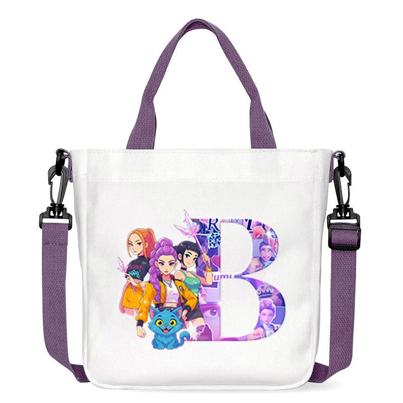 Kids Girls Sajaboys Rumi Mira Zoey Printed Student Lightweight Crossbody Bag Casual Canvas Shoulder Bags