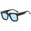 European and American men's and women's large frame trend ins wind sunscreen thick personality running PC sunglasses