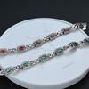 Vintage Luxury Green Zircon Diamond Oval Bracelet