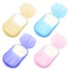 20Pcs Disposable Travel Soap Paper Sheets Skin Friendly Mini Paper Soap Sheets Portable Soap Flake with Box for Hand Washing