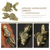 Brass Small Fish Ornament Statue Figure Retro Sculpture Miniature Figurine Gifts