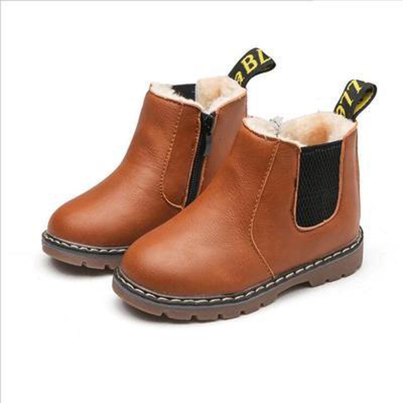 Martin-Stiefel für Kinder: 2025 Herbst/Winter, Schwarze Kurzstiefel im koreanischen Stil für Mädchen und Jungen, Britischer Stil, Weiche Sohle.
