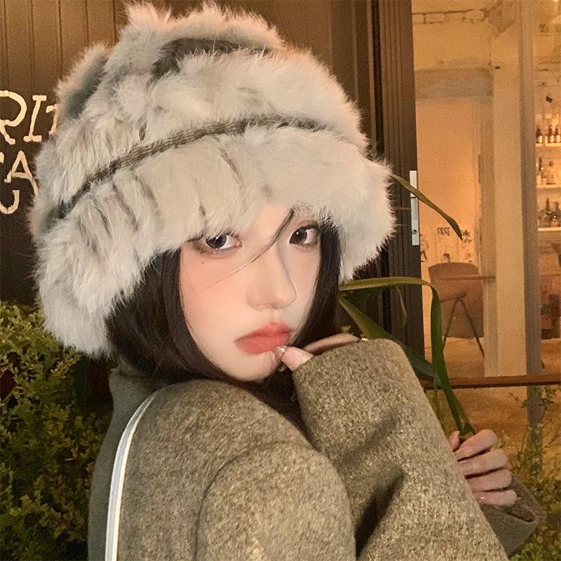 Fashionable And Insulated Fisherman Hat For Women Stylish Rabbit Fur Design For Fall Winter Wear