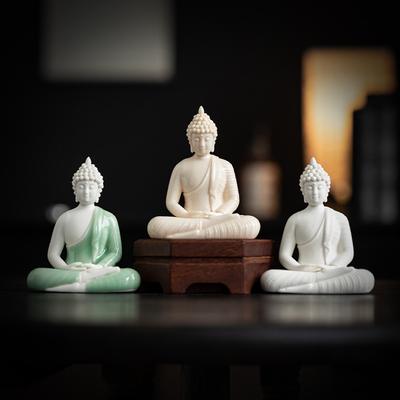 Statua Figura del Buddha Sakyamuni, Figura del Buddha Tathagata, Lampada in Ceramica, Cerchio per Soggiorno, Portico per Incenso, Decorazione per la Casa