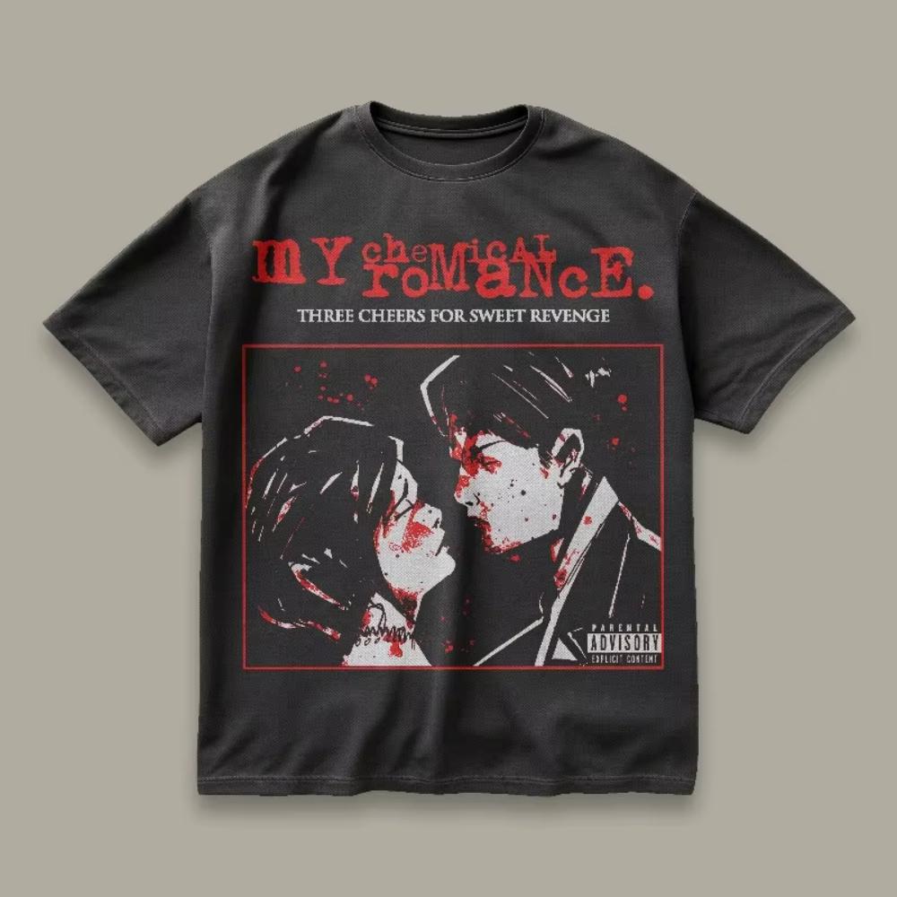 

My Chemical Romance Южная Америка 2026 Тур Футболки Мужские Женские Готический Панк Группа Оверсайз Уличная Одежда Мужская Повседневная Хлопковые Футболки S разноцветный