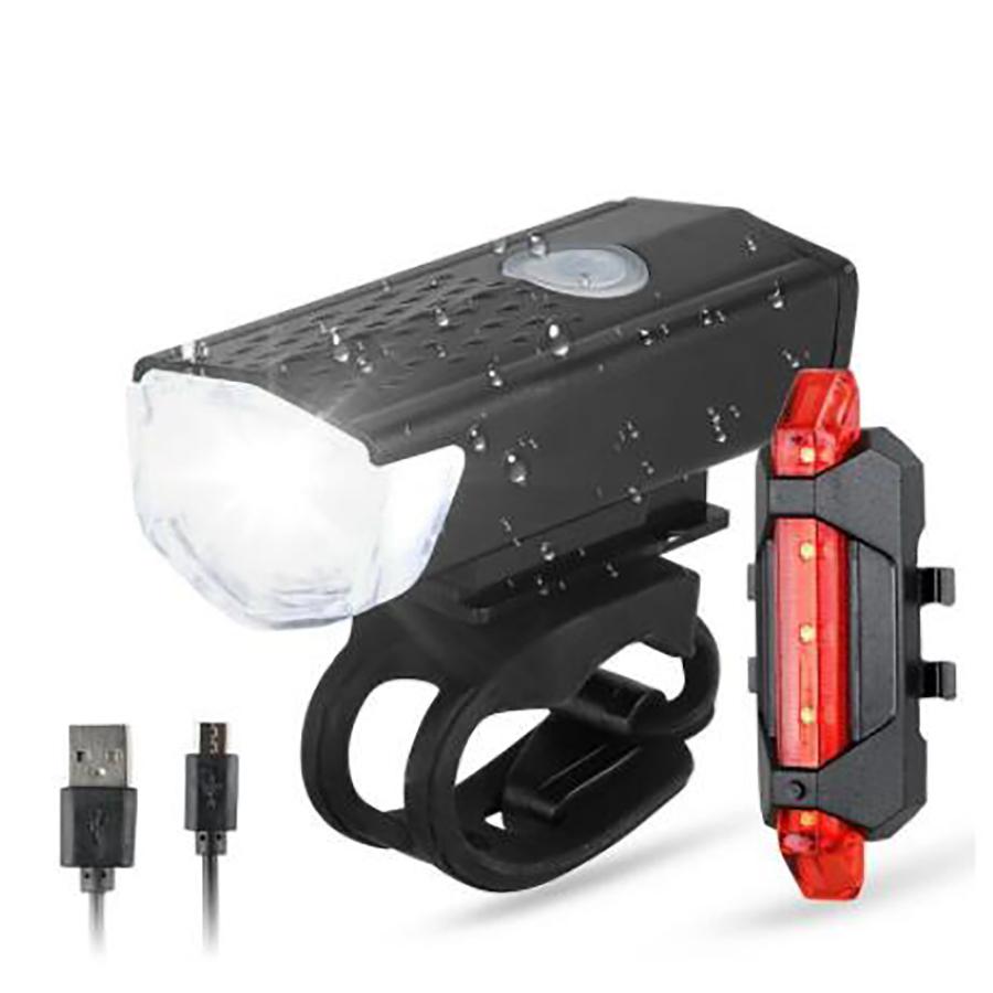 USB LED světlo na kolo přední zadní sada dobíjecí cyklistické světlo