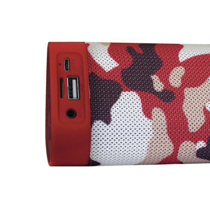Techmade - Soundbar Techmade - SOUNDBAR - Haut-Parleur - Cas Portable Sans Fil TM-A15-CAMR Couleur Camouflage Rouge Pour PC