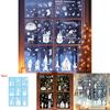 Christmas Snowflake Reindeer Window Sticker With Static Glass Decals For Holiday Decor