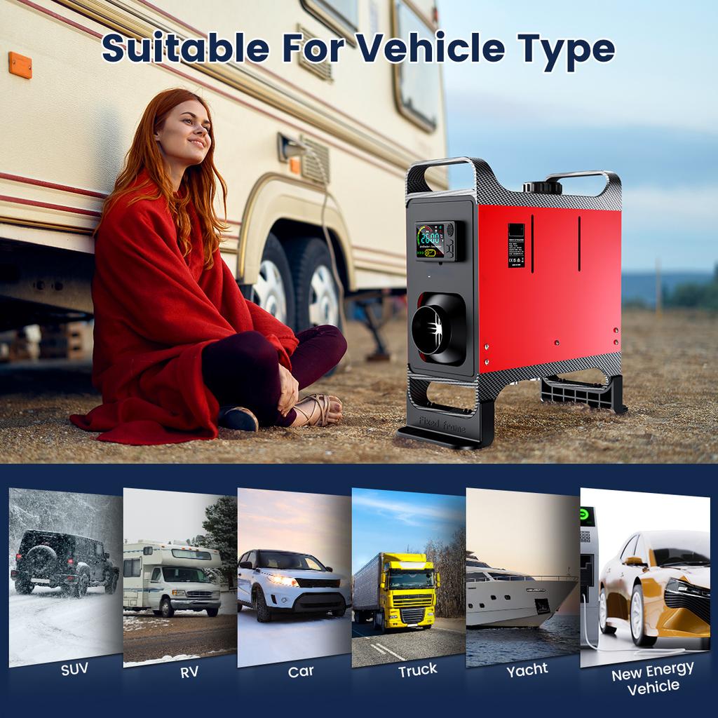 All In One Diesel Air Car Heater Host 5-8KW Adjustable 12V LCD English Remote Control Integrated Parking Heater Machine