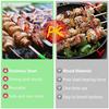 10pcs Stainless Steel Grill Skewers Kebab Skewers Flat Grill Kabob Skewers Long Skewers Meat Skewers