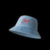 Embroidered bucket hat women travel sunscreen sunshade denim basin hat fashion new sweet bow