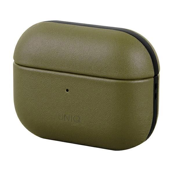 Uniq Etui Terra Airpods Progenuine Leather Oliwkowy/Olive