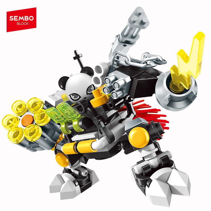 SEMBO BLOCK Blind Box Mecha Assemblage Constructing Cute Robot Blocks Bricks DO-IT-YOURSELF Ornament Toys Children ideal for Boys Holiday Presents
