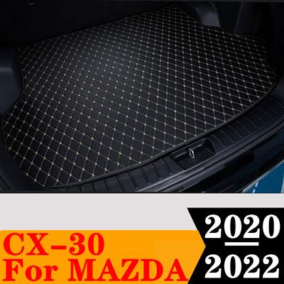 Sinjayer Car AUTO Trunk Mat ALL Weather AUTO Tail Boot Luggage Pad Carpet Flat Side Cargo Liner Fit For Mazda CX-30 CX30