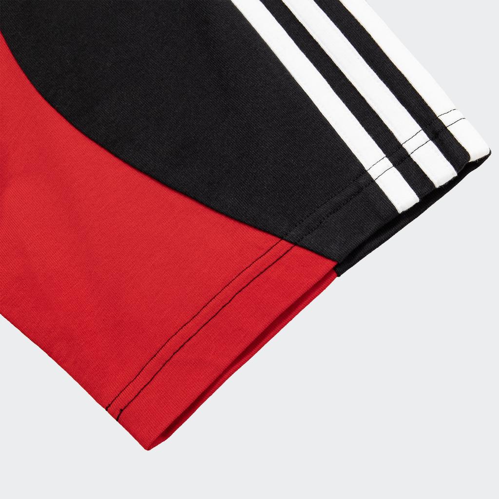 Adidas Originals Archive Tee Ss Striped Print Sports T-Shirt Men Tops Black Light-Crimson JM7283