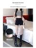 Women's Black Hot Pants: High-Waist Spicy Style, Plus Size, Summer Casual Wide-Leg Shorts for Slimming Effect