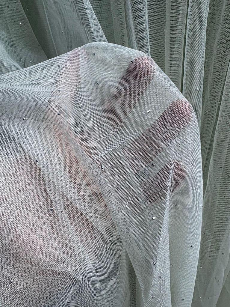 Women's Sparkling Starry Gradient Pleated Mesh Skirt