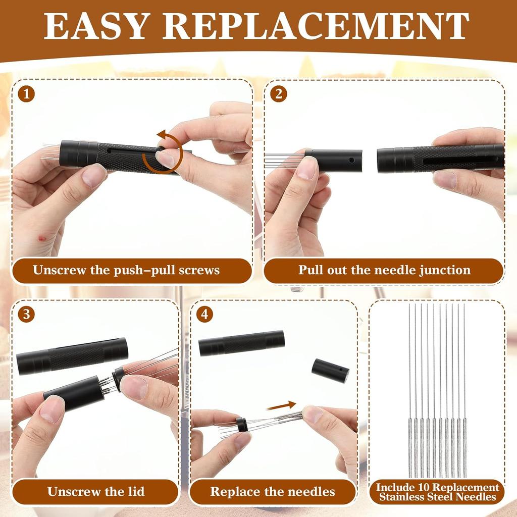 Retractable WDT Espresso Coffee Distribution Tool 5 Needles Coffee Distributor Stirrer for Barista Aluminum Alloy Handle