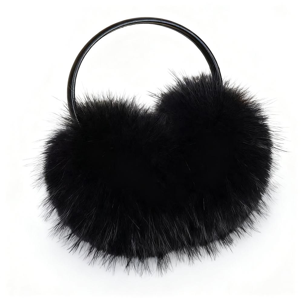 Vintage Faux Mink Fur Earmuffs Fuzzy Ear Warmers Covers For Womens Girls Winter Fashion Adjustable Soft Warm Faux Fur EarMuffs
