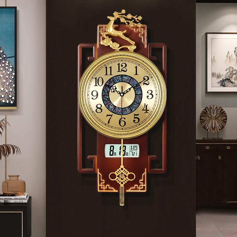 Luxury Chinese-Style Wall Clock Silent Quartz Modern Home Decor Elegant 2025 Hanging Timepiece