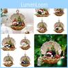 Charming Cartoon Acrylic Car Hanging Decor For Christmas Tree Shell Sleeping Dog