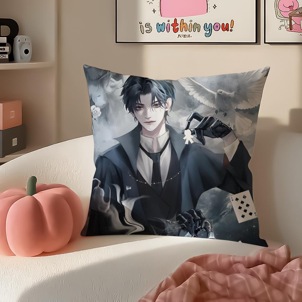 Fantasy Chinese Novel LLord of Mysteries Cushion Cover Pillowcase Short Plush Invisible zipper Room Sofa Cushion Cover
