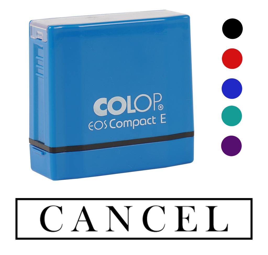 Printtoo Cancel Self Inking Rubber Stamp Pre-Inked Office Stamp- Home Office Business Stationery, Black- 42 x 9
