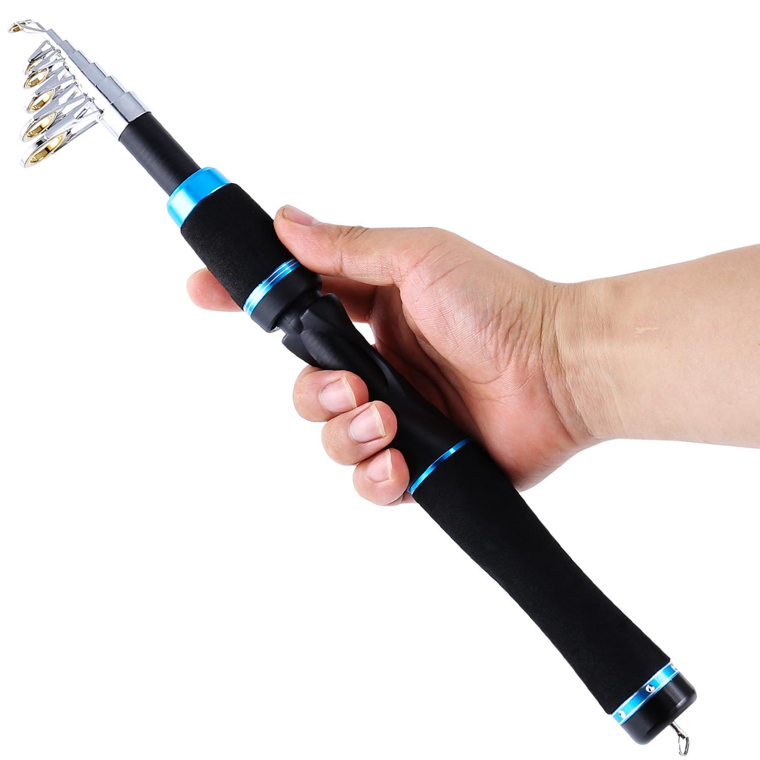 

Удочка Ультра легкая телескопическая спиннинговая удочка для детей и взрослых, высококачественная удочка rod синий