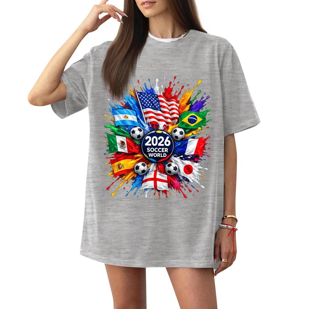 Unisex Soccer Fan Casual Short Sleeve T-Shirt for Everyday Wear