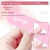 Wearable Nail Tool Kit: 5-Piece Set with Sponge, Adhesive Board, File, Cuticle Fork, Crystal Stick, Finger Separator, and Horn Brush.