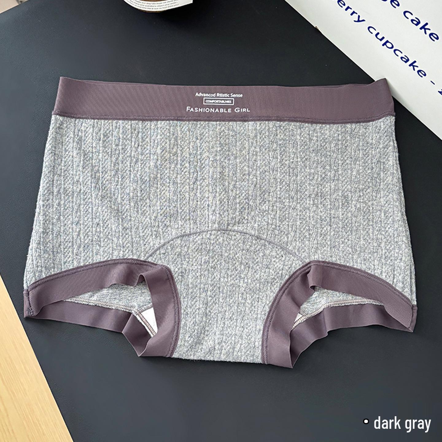 

10A Antibacterial Grey Seamless Mid-Waist Girls Boxer Briefs with Extended Crotch and Elastic Waistband M 75-95 lbs темно-сірий колір