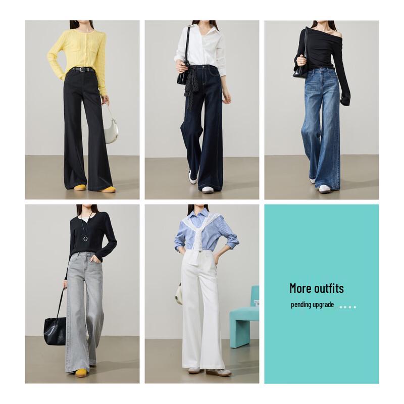 ESE-Y Women's Golden Ratio Slim Fit Flared Jeans