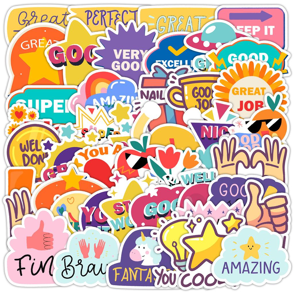 50 Reward Series Graffiti Stickers Mobile Suitcase Waterproof Decorative Stickers Creative Stationery Stickers