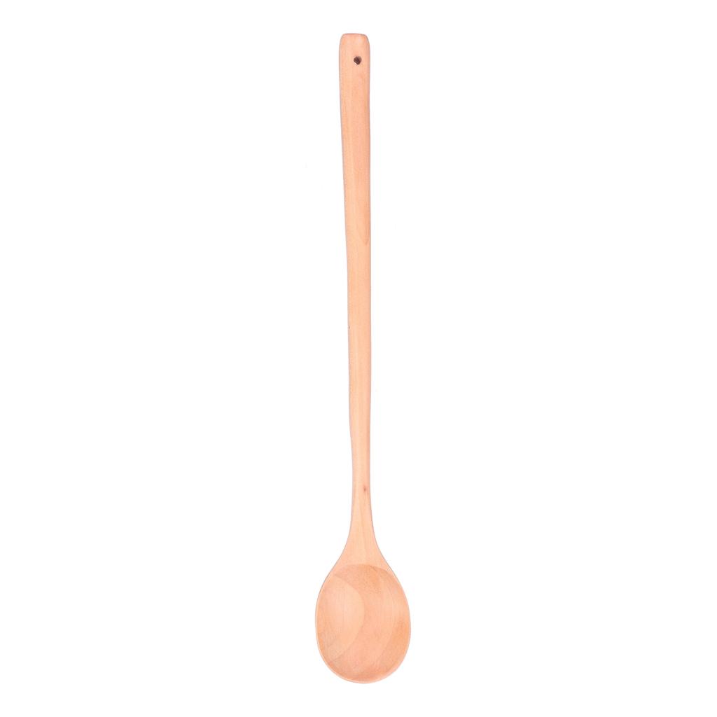 Wooden Spoon Long Handle Design Exquisite Texture Wood Serving Spoons for Kitchens and